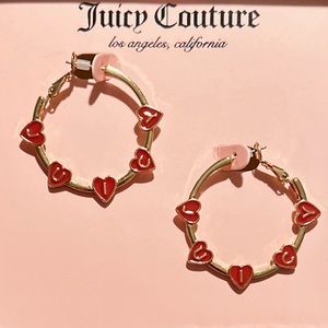 Juicy Couture Heart-lined Hoops